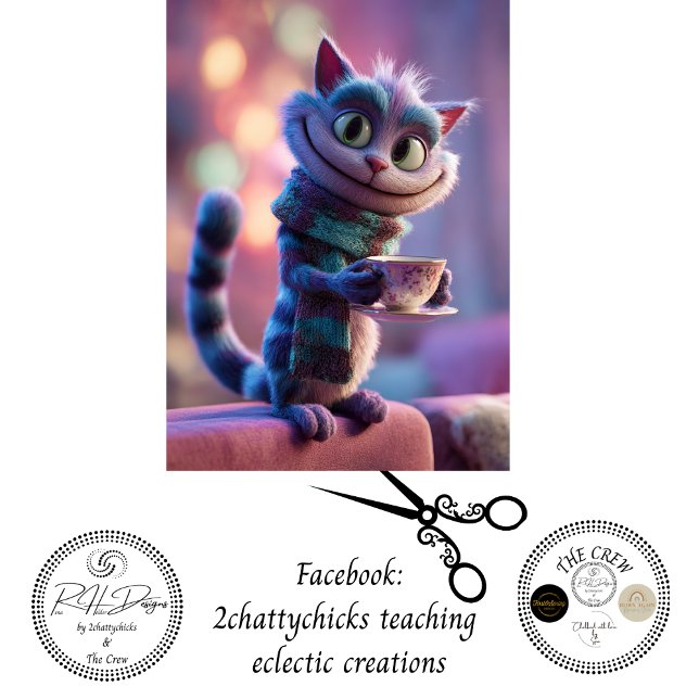 Decoupage Whimsical Wonderland Style Tea Cat Tissue Paper (Creator Uploaded)