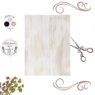 Decoupage Whitewashed Panel Background  Tissue Paper