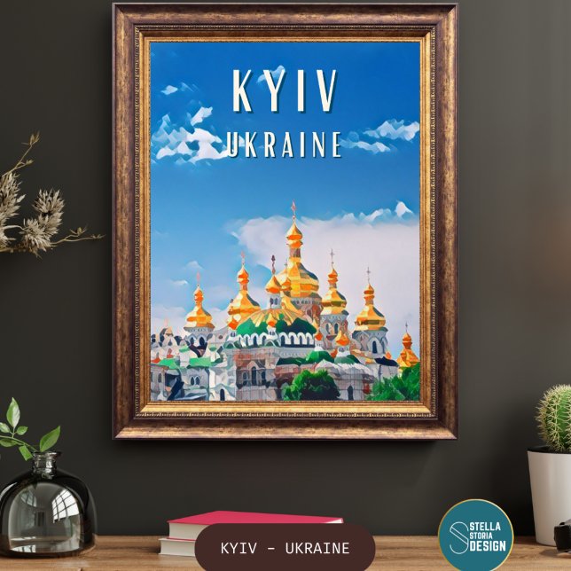 Découvrez la beauté de Kiev Poster (Kiev : Où l'histoire millénaire fusionne avec la vitalité urbaine. De l'ancienne beauté de ses églis)