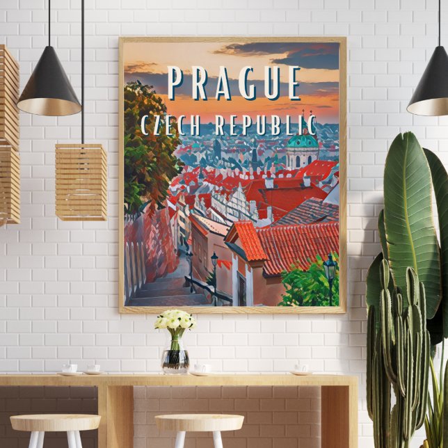 Découvrez la Beauté de Prague Poster (Prague : Là où les contes de fées prennent vie dans chaque rue pavée. ✨🏰 )