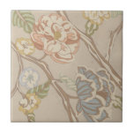 Decrative Organza Chintz Floral Design Ceramic Tile<br><div class="desc">A decorative organza chintz floral design, the pale colours offer a muted beauty without taking away any power from this piece. Hang it in your bedroom, your living room, or any room. You can't go wrong with this purchase!</div>