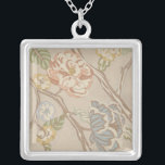 Decrative Organza Chintz Floral Design Silver Plated Necklace<br><div class="desc">A decorative organza chintz floral design,  the pale colours offer a muted beauty without taking away any power from this piece. Hang it in your bedroom,  your living room,  or any room. You can't go wrong with this purchase!</div>
