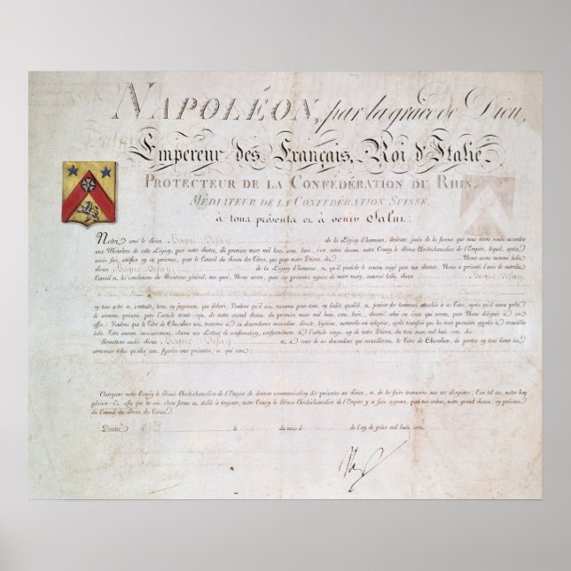 Decree of nobility created under the First Poster (Front)