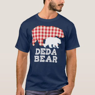 Deda Plaid Great Bear Daddy Grandpa Father Day T-Shirt