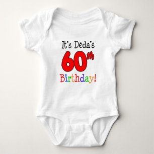 Deda's 60th Birthday Czech Grandpa Baby Bodysuit