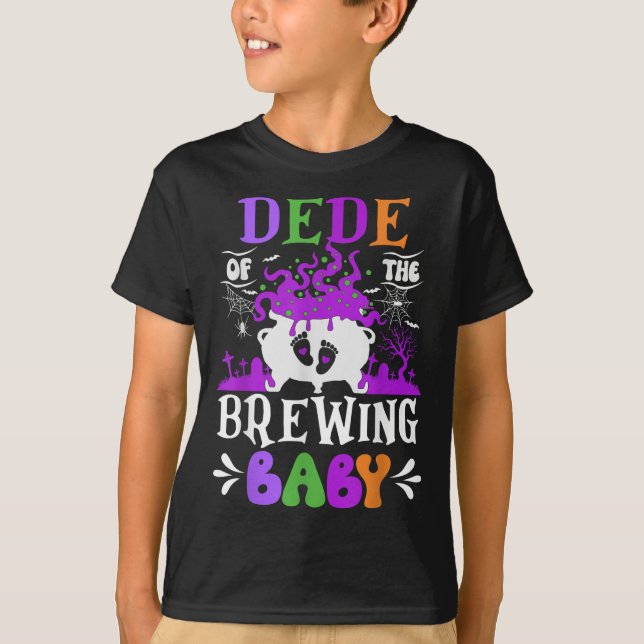 Dede Of The Brewing Baby Grandpa To Be Halloween  T-Shirt (Front)
