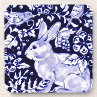 Dedham Blue Rabbit, Classic Blue & White Design Coaster