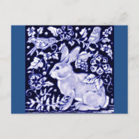 Dedham Blue Rabbit, Classic Blue & White Design