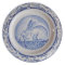 "Dedham Blue" Rabbit Design Plate, Blue & White