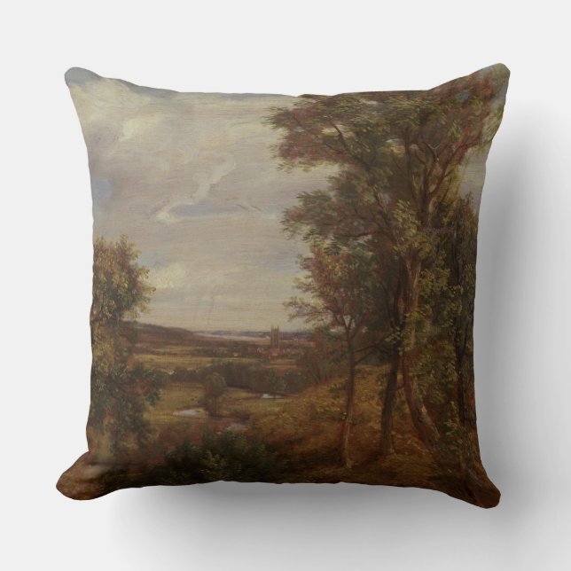 Dedham Vale, 1802 (oil on canvas) Cushion (Front)