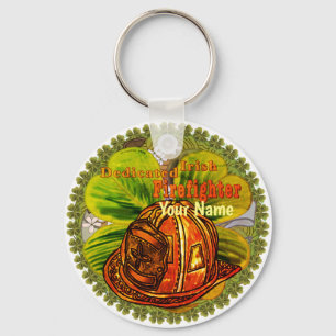 Dedicated Irish Firefighter keychain
