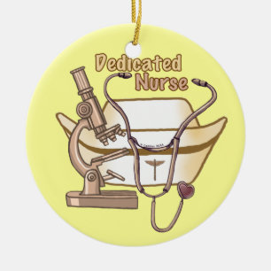 Dedicated Nurse round ornament