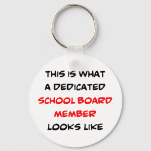 dedicated school board member key ring