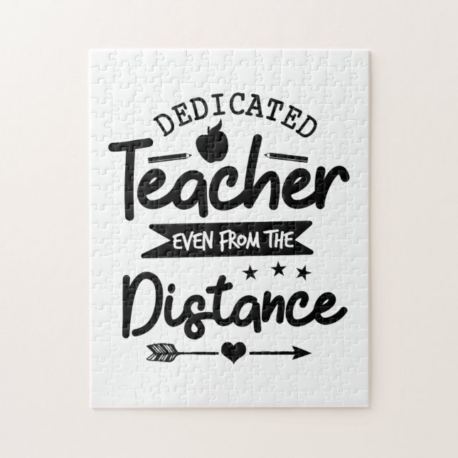 Dedicated Teacher Distance Jigsaw Puzzle (Vertical)