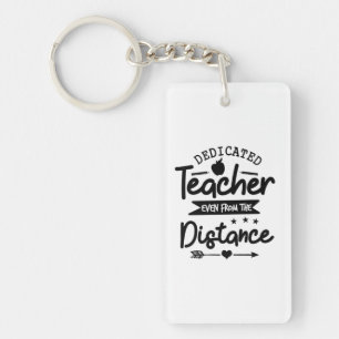 Dedicated Teacher Distance Key Ring