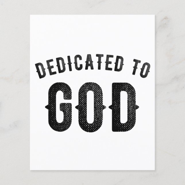 DEDICATED TO GOD COOL CUSTOMIZABLE BLACK TEXT (Front)
