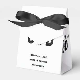 DEDICATED TO GOD COOL CUSTOMIZABLE BLACK TEXT FAVOUR BOX