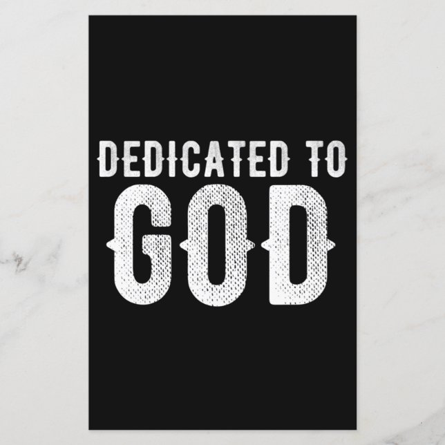 DEDICATED TO GOD COOL CUSTOMIZABLE WHITE  TEXT (Front)