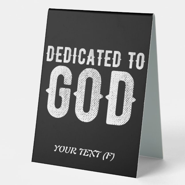 DEDICATED TO GOD COOL CUSTOMIZABLE WHITE  TEXT (Front)