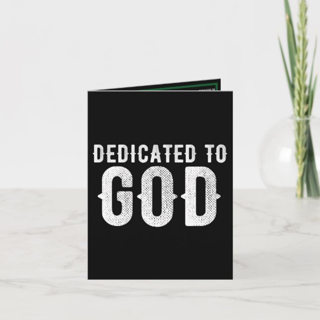 DEDICATED TO GOD COOL CUSTOMIZABLE WHITE  TEXT INVITATION (Front)