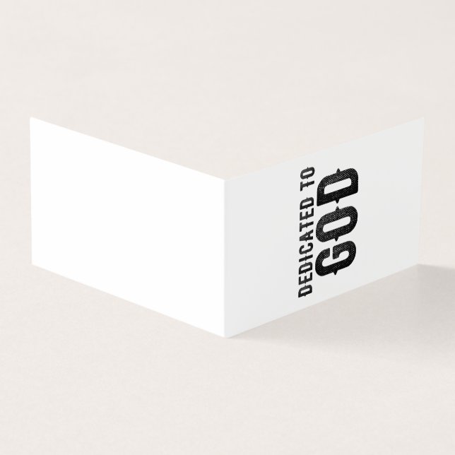 DEDICATED TO GOD  CUSTOMIZABLE COOL BLACK TEXT (Outside)