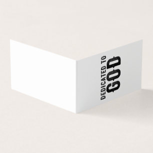 DEDICATED TO GOD CUSTOMIZABLE COOL BLACK TEXT