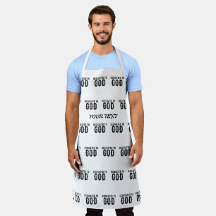 DEDICATED TO GOD CUSTOMIZABLE COOL BLACK TEXT APRON