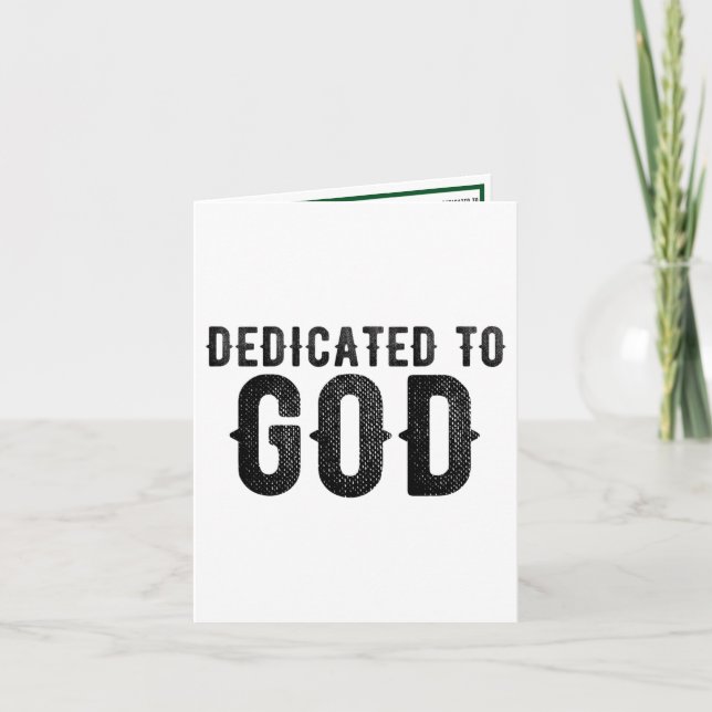 DEDICATED TO GOD  CUSTOMIZABLE COOL BLACK TEXT INVITATION (Front)