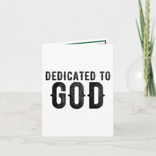 DEDICATED TO GOD CUSTOMIZABLE COOL BLACK TEXT INVITATION