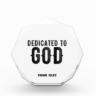 DEDICATED TO GOD CUSTOMIZABLE COOL BLACK TEXT PHOTO BLOCK