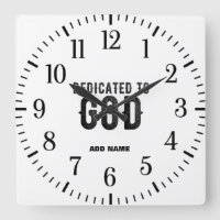 DEDICATED TO GOD CUSTOMIZABLE COOL BLACK TEXT