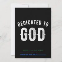DEDICATED TO GOD CUSTOMIZABLE COOL WHITE TEXT