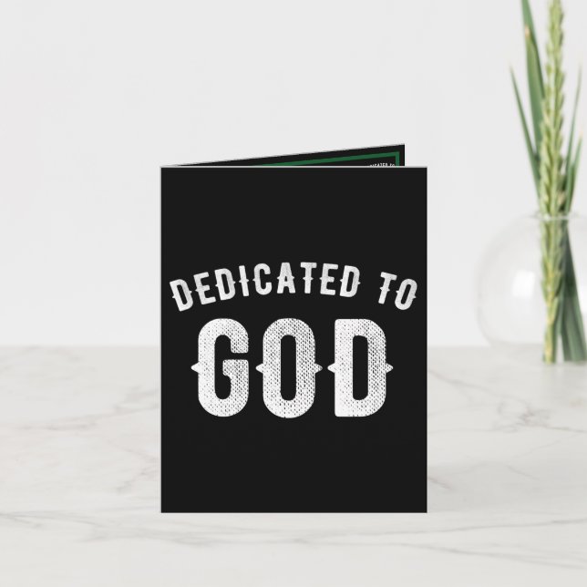 DEDICATED TO GOD CUSTOMIZABLE COOL WHITE TEXT INVITATION (Front)