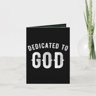 DEDICATED TO GOD CUSTOMIZABLE COOL WHITE TEXT INVITATION