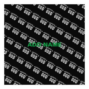 DEDICATED TO GOD CUSTOMIZABLE COOL WHITE TEXT PHOTO PRINT