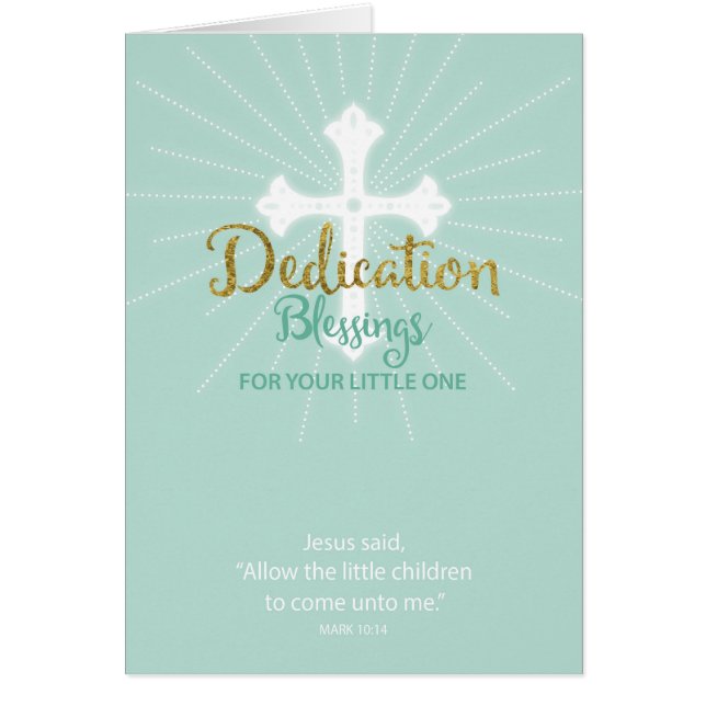 Dedication Blessings for Little One, Neutral Green (Front)
