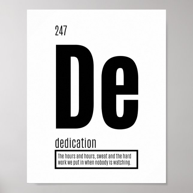 Dedication - Fundamental Elements of Success Poster (Front)