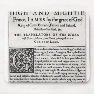 Dedication page in 'The Holy Bible' Mouse Pad