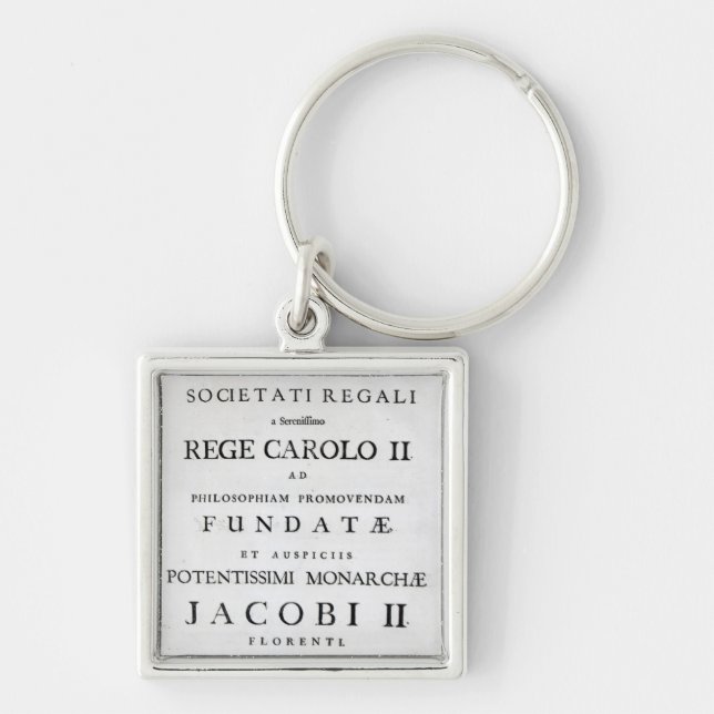 Dedication to the Royal Society Key Ring (Front)