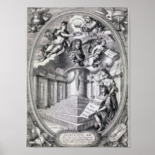 Dedicatory engraving to Gottfried Finger, 1688 Poster