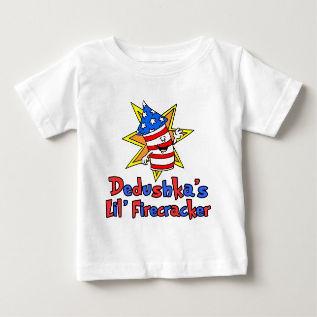 Dedushka's Little Firecracker Baby T-Shirt (Front)