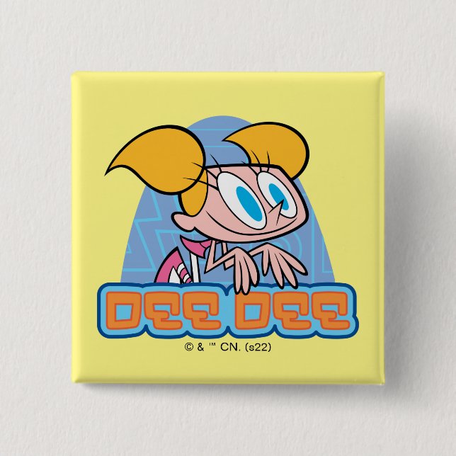 Dee Dee Character Name Graphic 15 Cm Square Badge (Front)