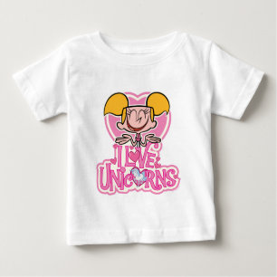 Dee Dee - I Love Unicorns Baby T-Shirt