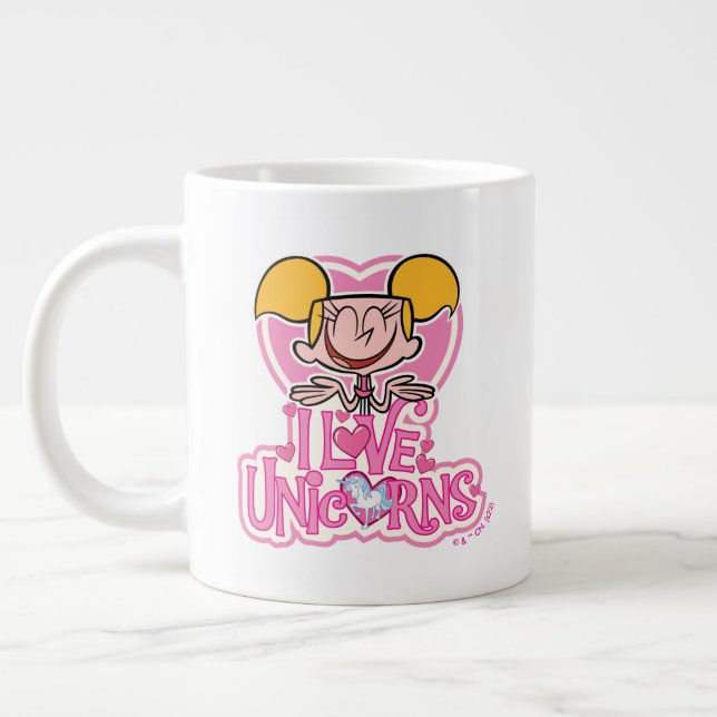 Dee Dee - I Love Unicorns Large Coffee Mug (Left)