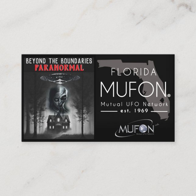 Dee Paranormal Horizontal Business Card with Photo (Front)