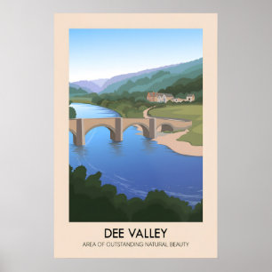 Dee Valley AONB Travel Poster