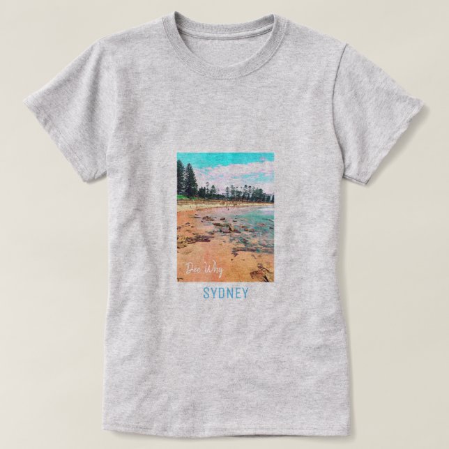 Dee Why Sydney beach Australia travel T-Shirt (Design Front)