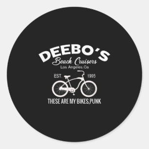 Deebos Beach Cruisers Mountain,road,casual Bike Cy Classic Round Sticker