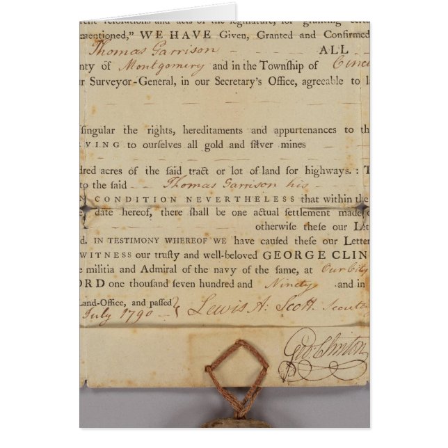 Deed, New York (Front)