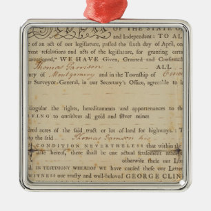 Deed, New York Metal Tree Decoration